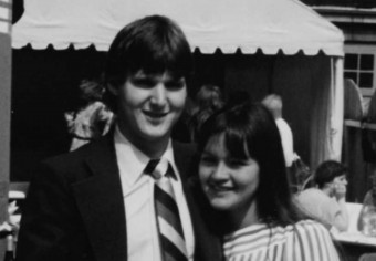 Greg Evans and Ronda Wabie at a family wedding in 1983