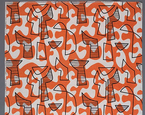 Owens-Corning for Co-FabCo “Abstract Fiberglas” furnishing textile, 1950 - 1954