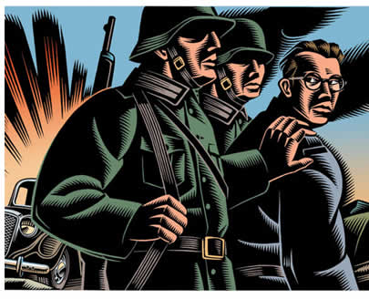 Illustration of soldiers