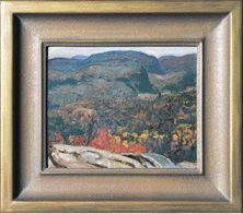 Algoma Hills, 1921 J.E.H. MacDonald (1873-1932). Oil on panel, 21.6 x 26.7 cm University College Art Collection, purchased 1942 / Photo: Michael Visser