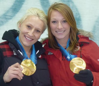Heather Moyse and Kaillie Humphries.