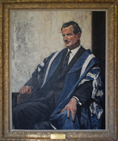 Portrait of Claude Bissell at Simcoe Hall