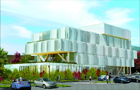 Architectural rendering of the Health Sciences Complex being built at U of T Mississauga