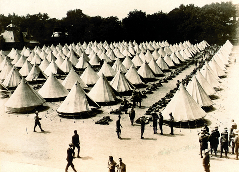 Photo of some of the tents used by the airmen-in-training
