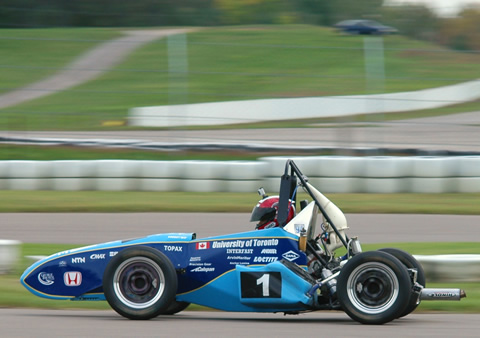 Members of U of T’s Formula SAE team are involved in every aspect of building a race car, from initial design through manufacturing, prototyping, physical testing and development