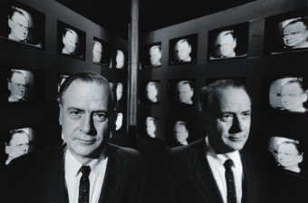 McLuhan at the CBC in Toronto, January 1966 Photo: Henri Daumain, for Life Magazine, Courtesy of The Estate of Marshall McLuhan