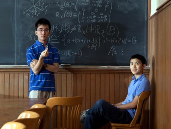 Math students Keith Ng (left) and Jonathan Zung will represent U of T at the Putnam Math Competition this year (along with Alexander Remorov).