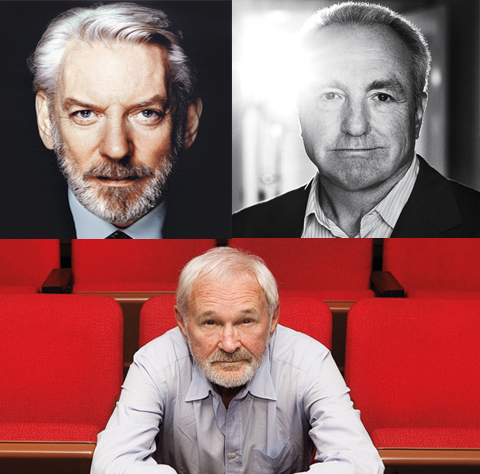 Donald Sutherland, Lorne Michaels and Norman Jewison