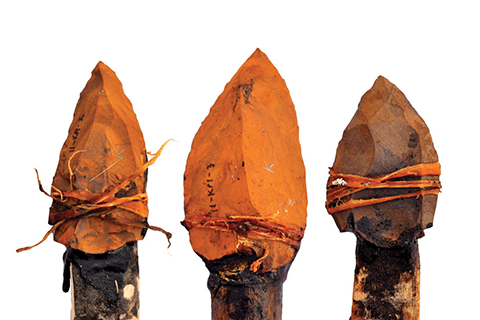 Photo of spear heads.