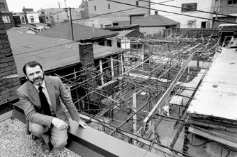 Michael Hough on a Toronto rooftop in 1985