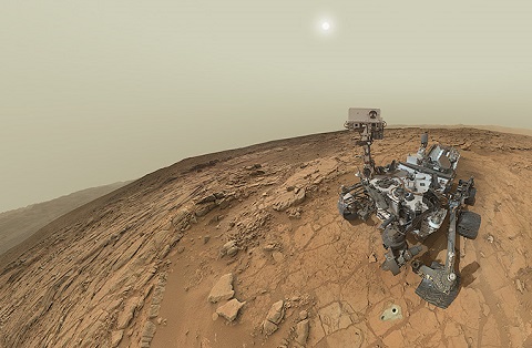 The Curiosity Rover asking questions on Mars. Credit: NASA