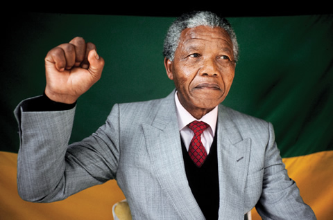 Photo of Nelson Mandela.