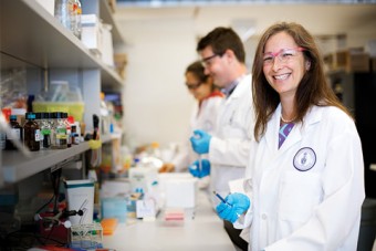 Photo of Molly Shoichet in the lab.