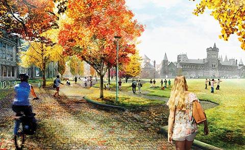 Artistic rendering of front campus