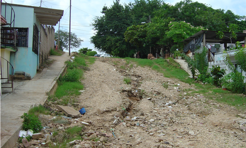 An unpaved road in Mexico
