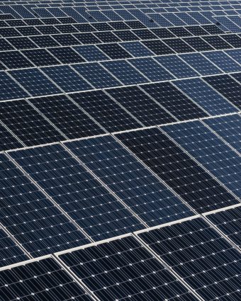 A photo of solar panels
