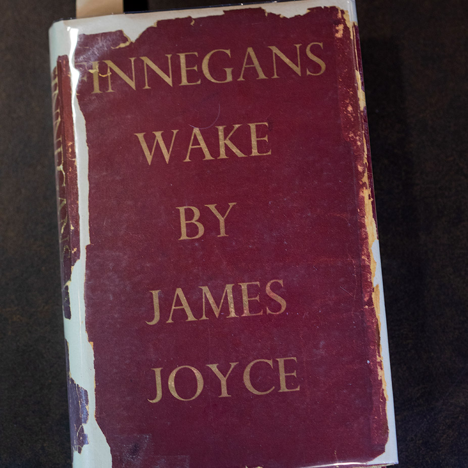 Cover of a worn copy of Finnegans Wake