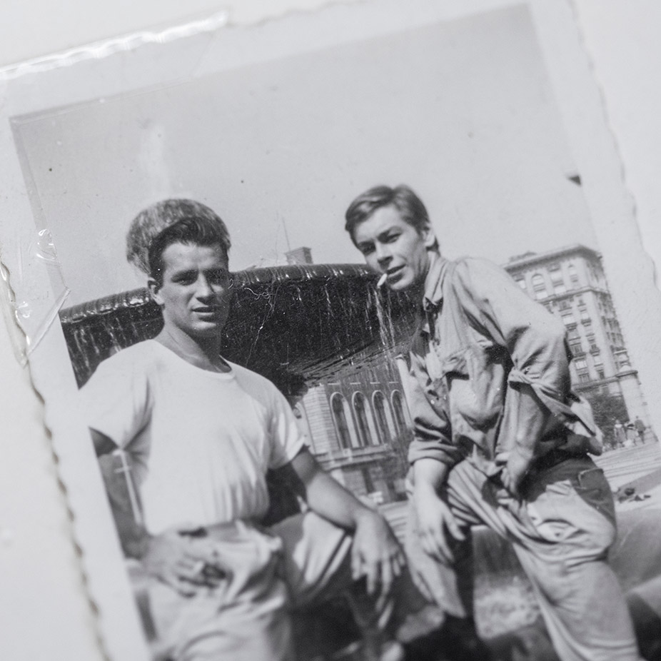  Black and white photo of Jack Kerouac and Lucien Carr