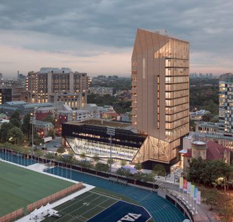 14-storey academic tower above the Goldring Centre for High Performance