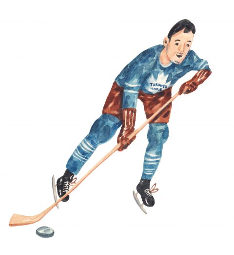 A Toronto Maple Leaf hockey player