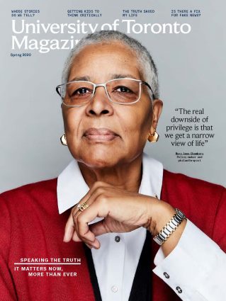 cover of spring 2020 issue of university of toronto magazine, showing mary anne chambers
