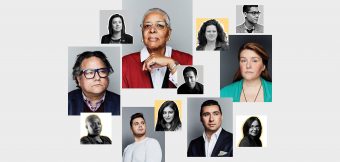Composite image of 12 alumni featured as "truth tellers"