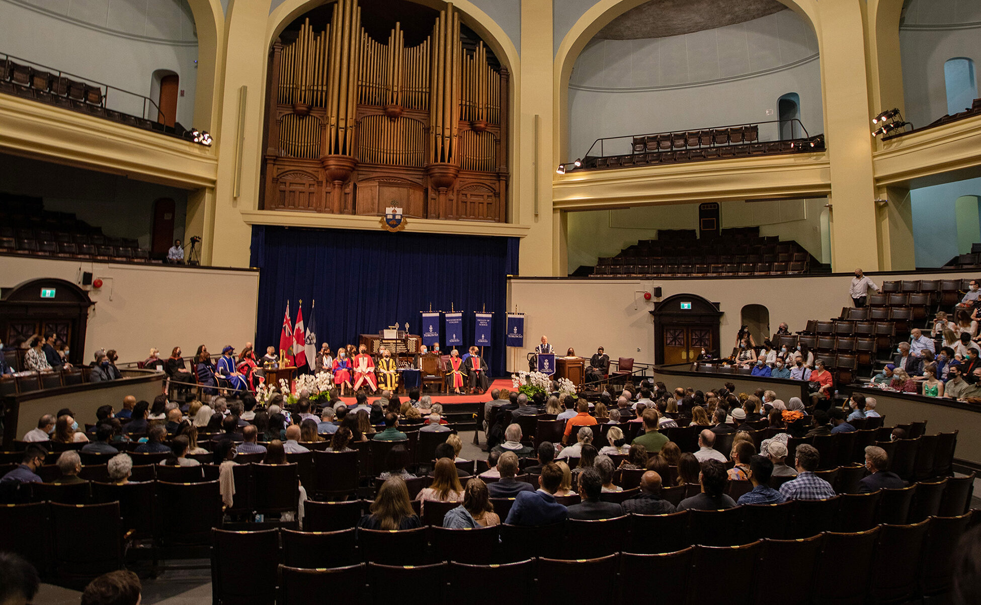 Graduation ceremony taking place in Convocation Hall